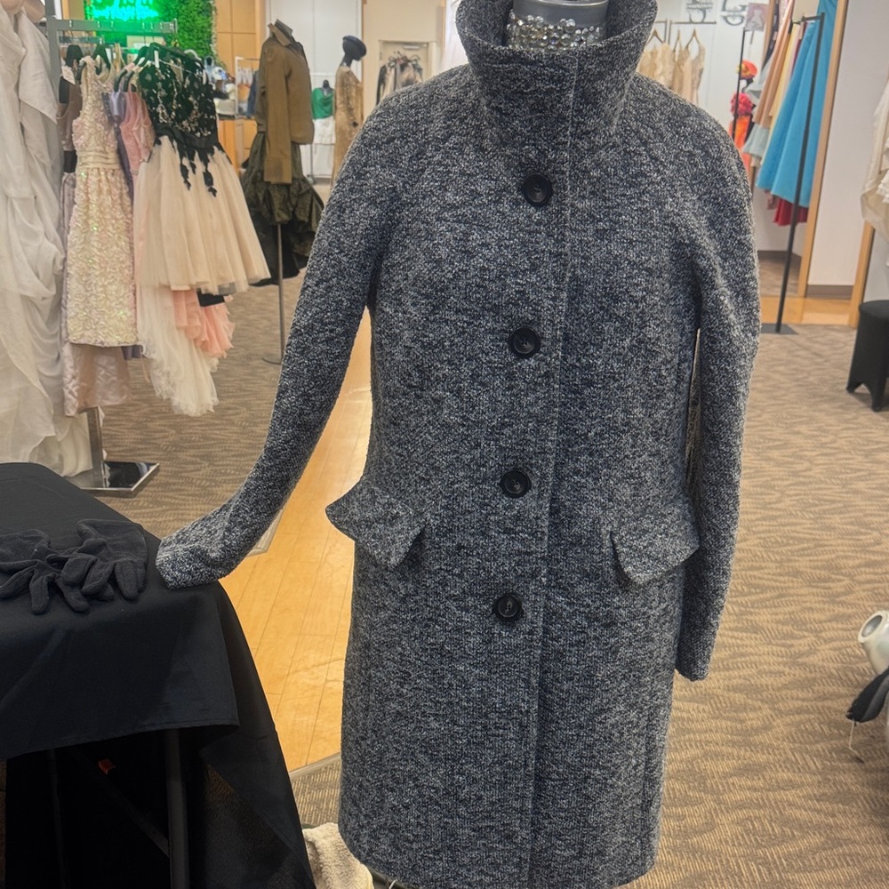Ann Taylor Charcoal Pea Coat | Size Medium